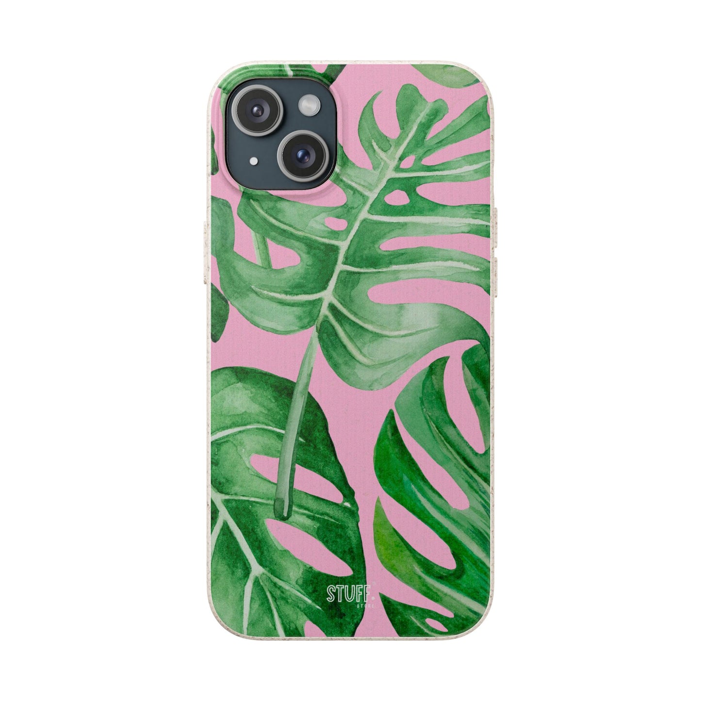 Monstera Case | Eco-Friendly Bamboo and Bioplastic Shell Monstera Leaves Pattern - Available with Gift Packaging