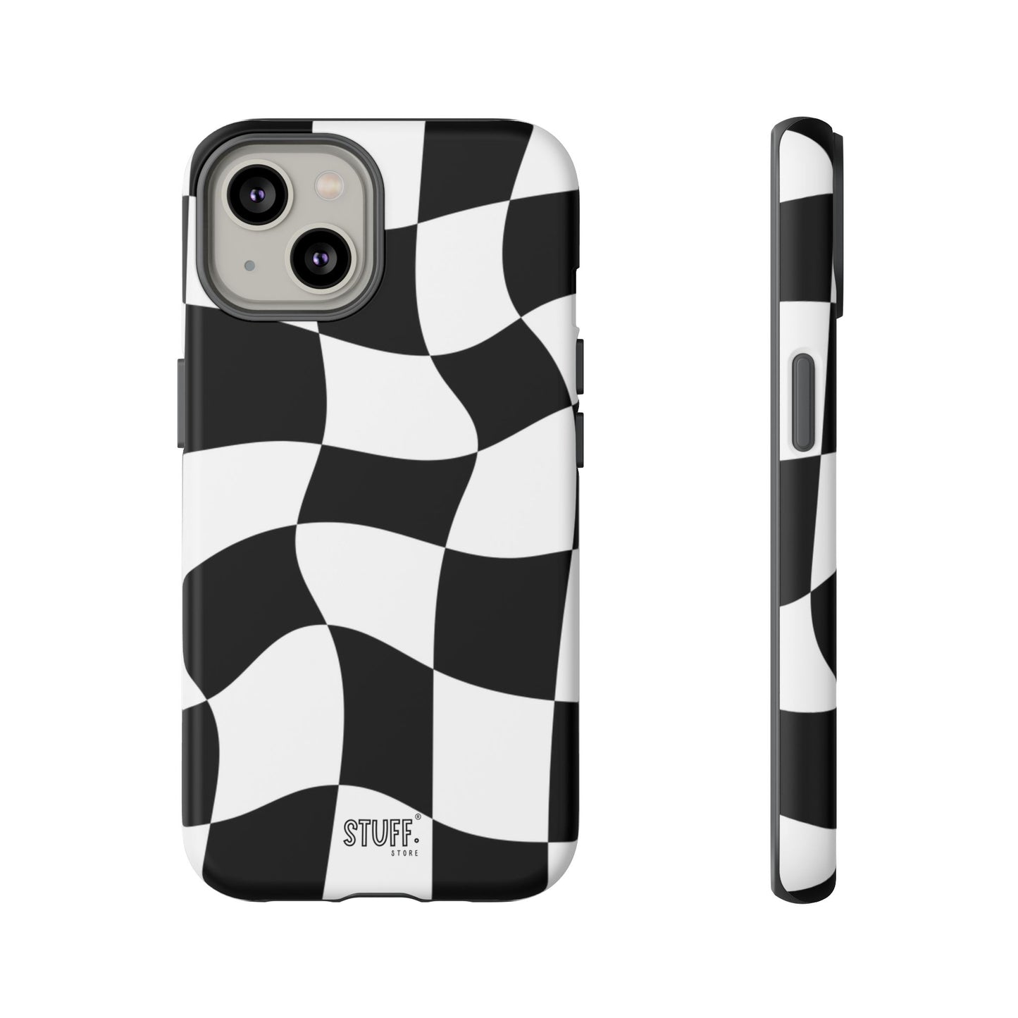 Checkers Case | Coque résistante double protection et Design en Damier déformé