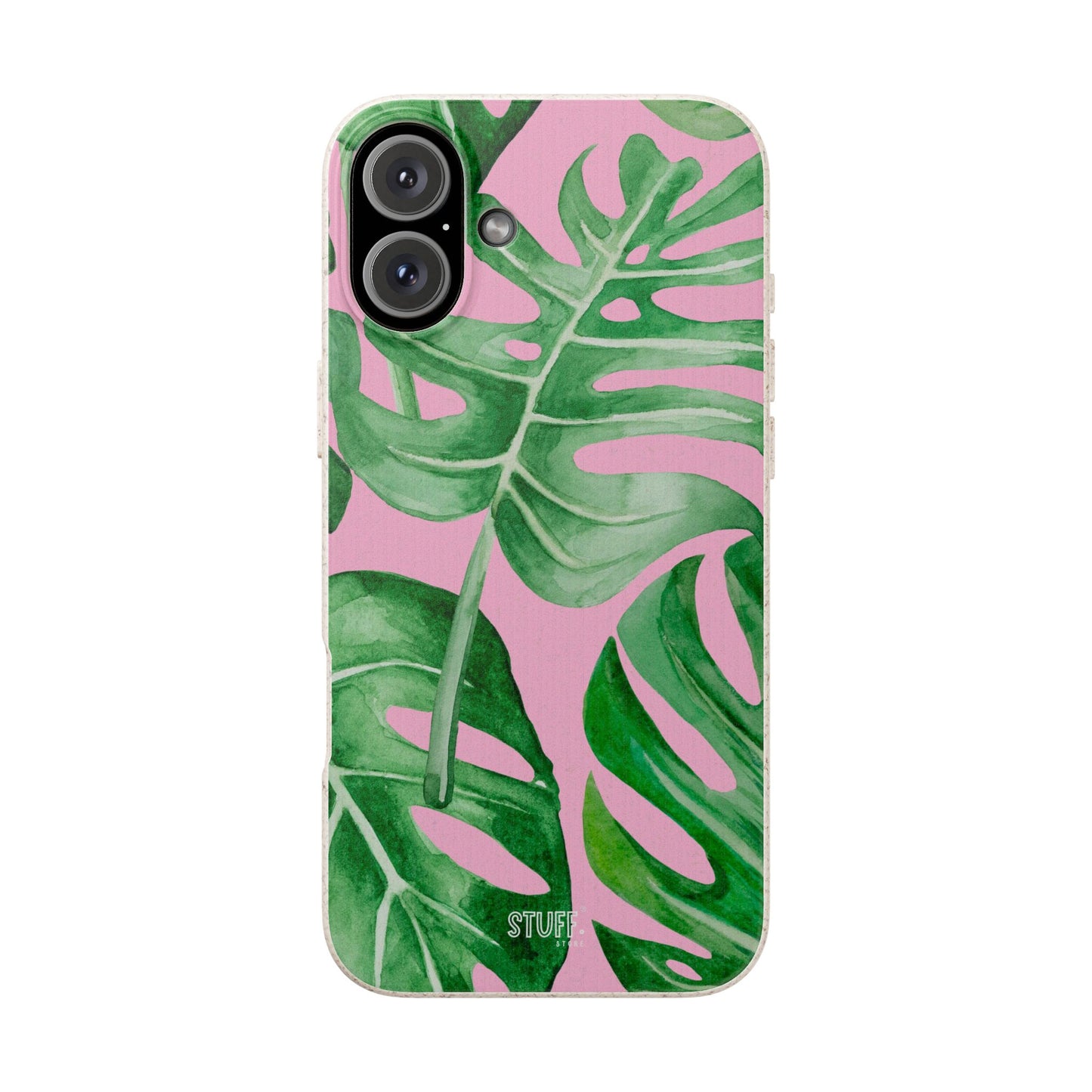 Monstera Case | Eco-Friendly Bamboo and Bioplastic Shell Monstera Leaves Pattern - Available with Gift Packaging