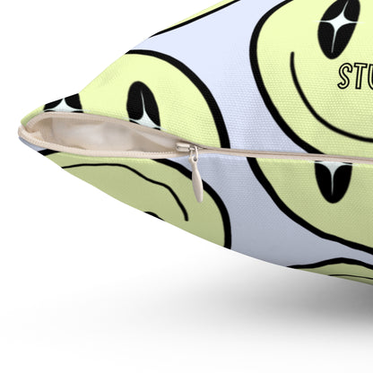 Smiley Face" decorative square cushion