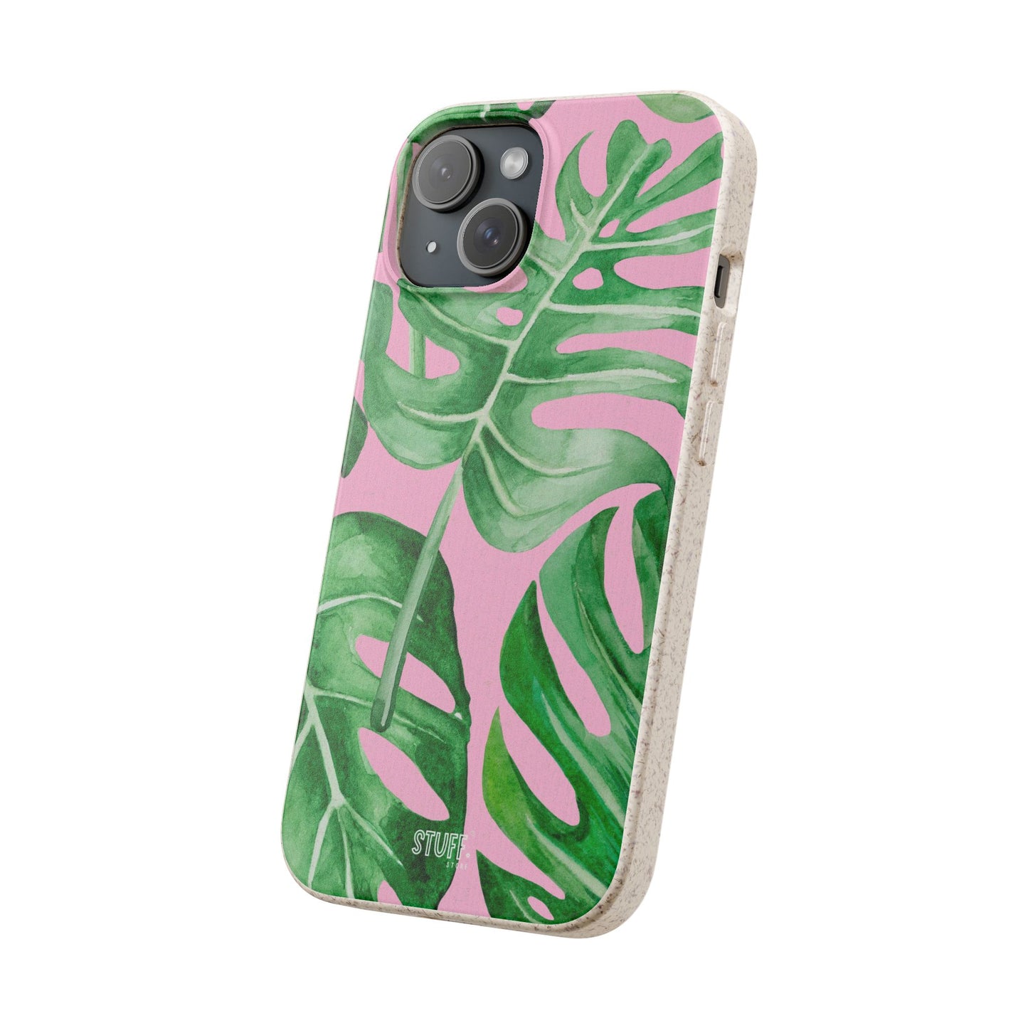 Monstera Case | Eco-Friendly Bamboo and Bioplastic Shell Monstera Leaves Pattern - Available with Gift Packaging