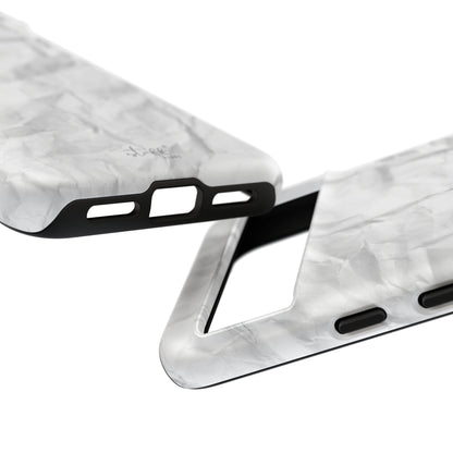 Crinkled Case | Coque résistante double protection anti-choc Effet Papier Froissé Mat