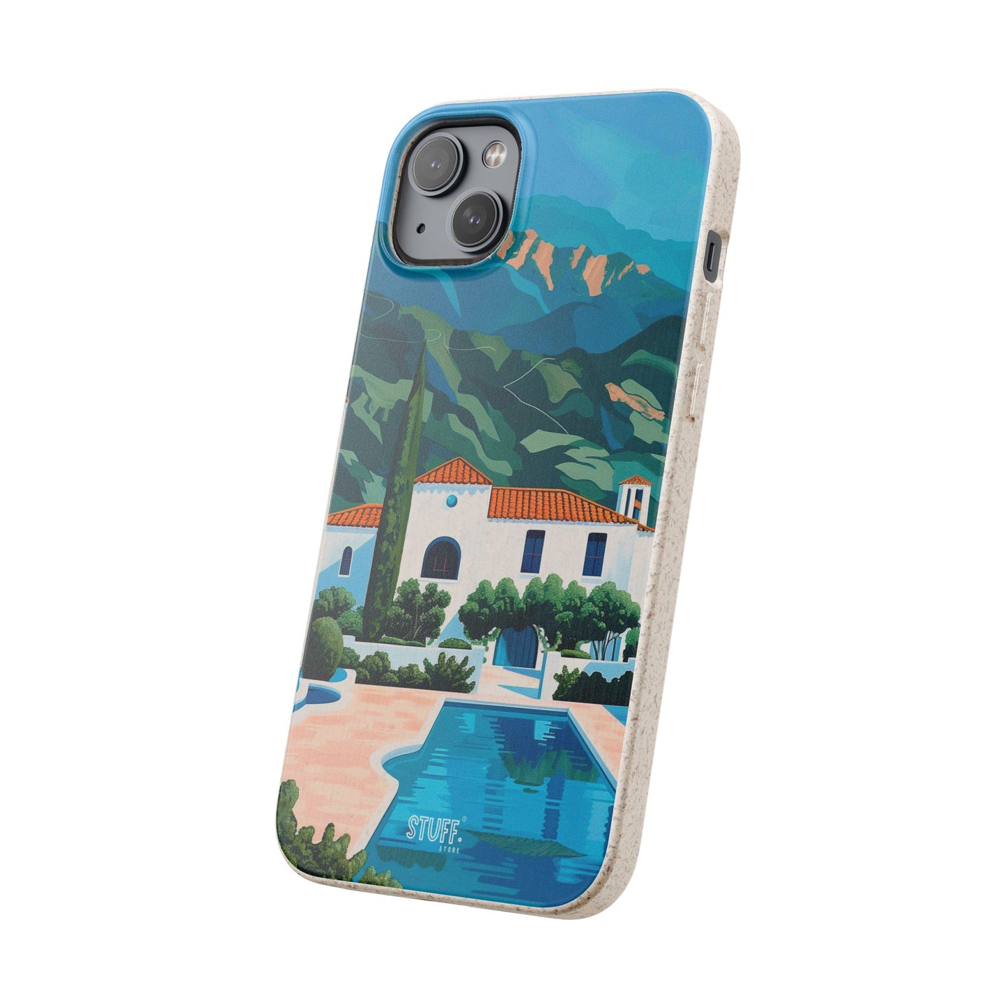 Summer Villa Case | Eco-Friendly Bamboo and Bioplastic Case with Summer Design - Available with Gift Packaging