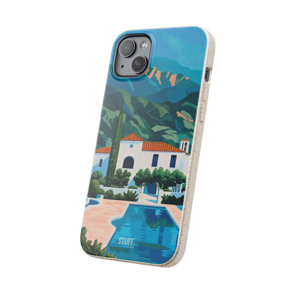 Summer Villa Case | Eco-Friendly Bamboo and Bioplastic Case with Summer Design - Available with Gift Packaging