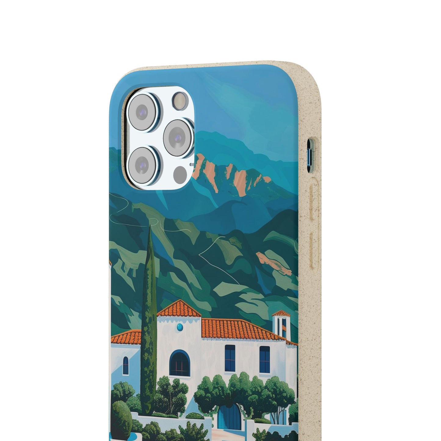 Summer Villa Case | Eco-Friendly Bamboo and Bioplastic Case with Summer Design - Available with Gift Packaging