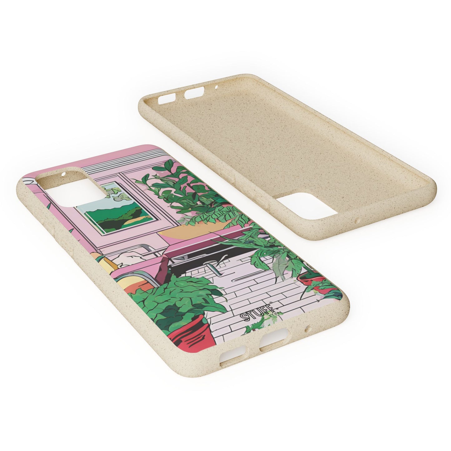 Plant Pop Case | Coque biodégradable en bambou et bioplastique avec design coloré | Parfait pour les amoureux des plantes - Avec emballage cadeau