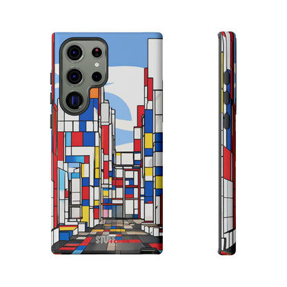 Square City | Coque résistante double protection - inspiration Mondrian