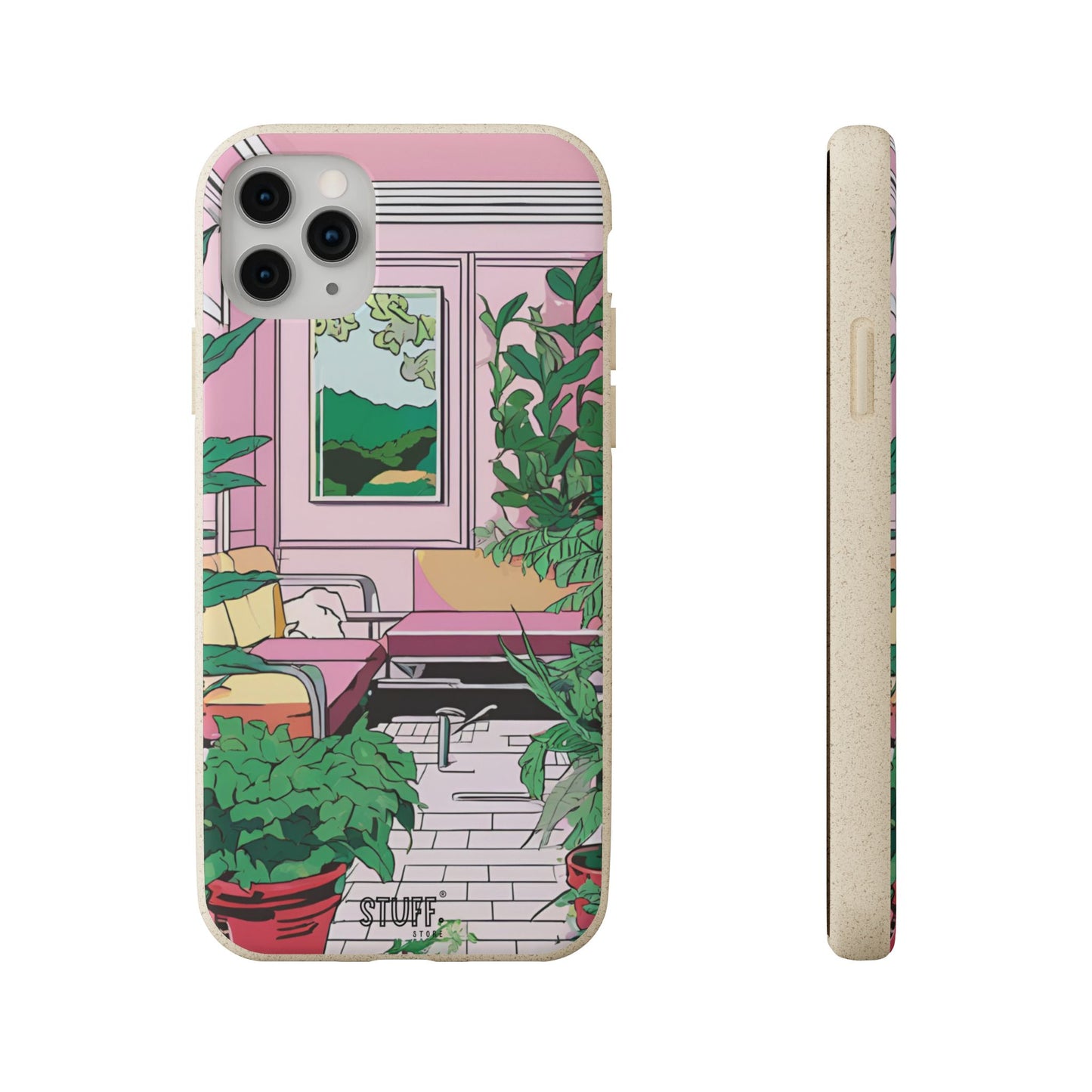 Plant Pop Case | Coque biodégradable en bambou et bioplastique avec design coloré | Parfait pour les amoureux des plantes - Avec emballage cadeau