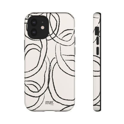 Doodly Case | Coque résistante double protection avec Design Gribouillis Minimaliste