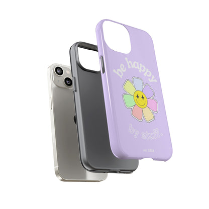 Be Happy Case | Coque résistante double protection avec Design Fleur Colorée