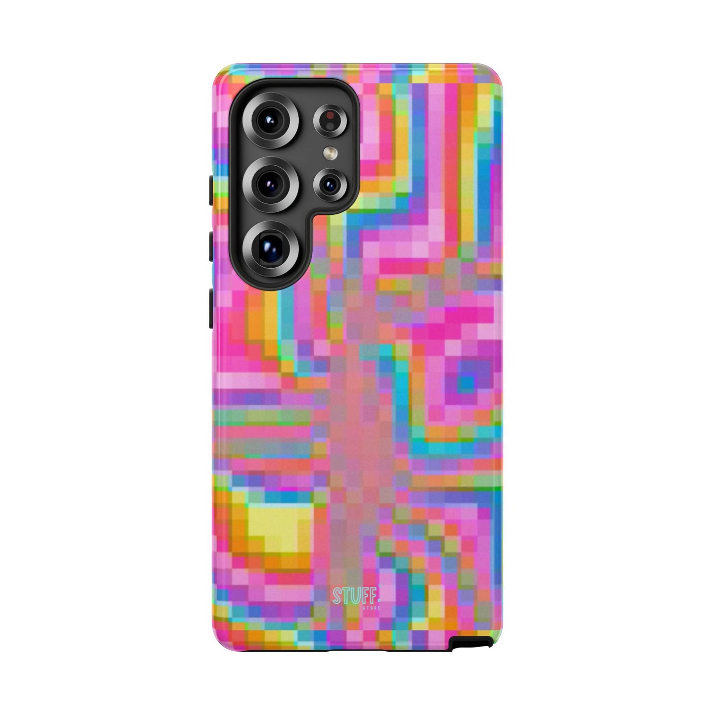 Pixel Case | Coque résistante double protection anti-choc - Motif pixels colorés