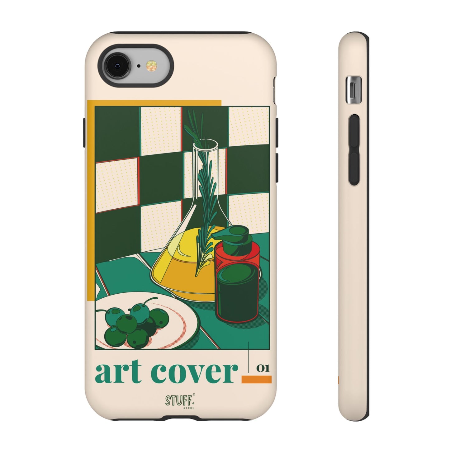 Olio d'Amore Case | Coque résistante double protection avec Design artistique Rétro