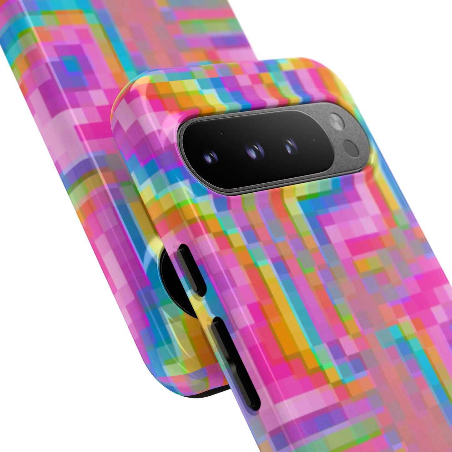 Pixel Case | Coque résistante double protection anti-choc - Motif pixels colorés