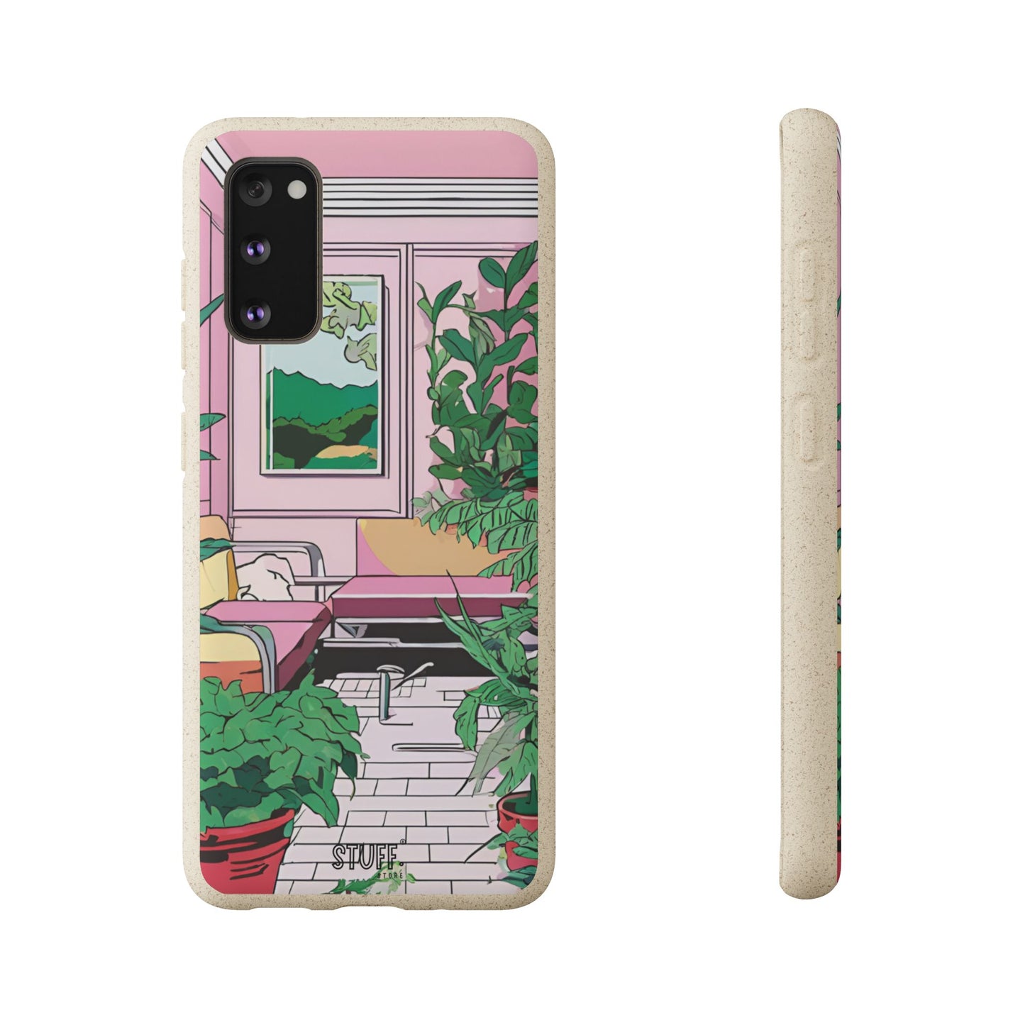Plant Pop Case | Coque biodégradable en bambou et bioplastique avec design coloré | Parfait pour les amoureux des plantes - Avec emballage cadeau