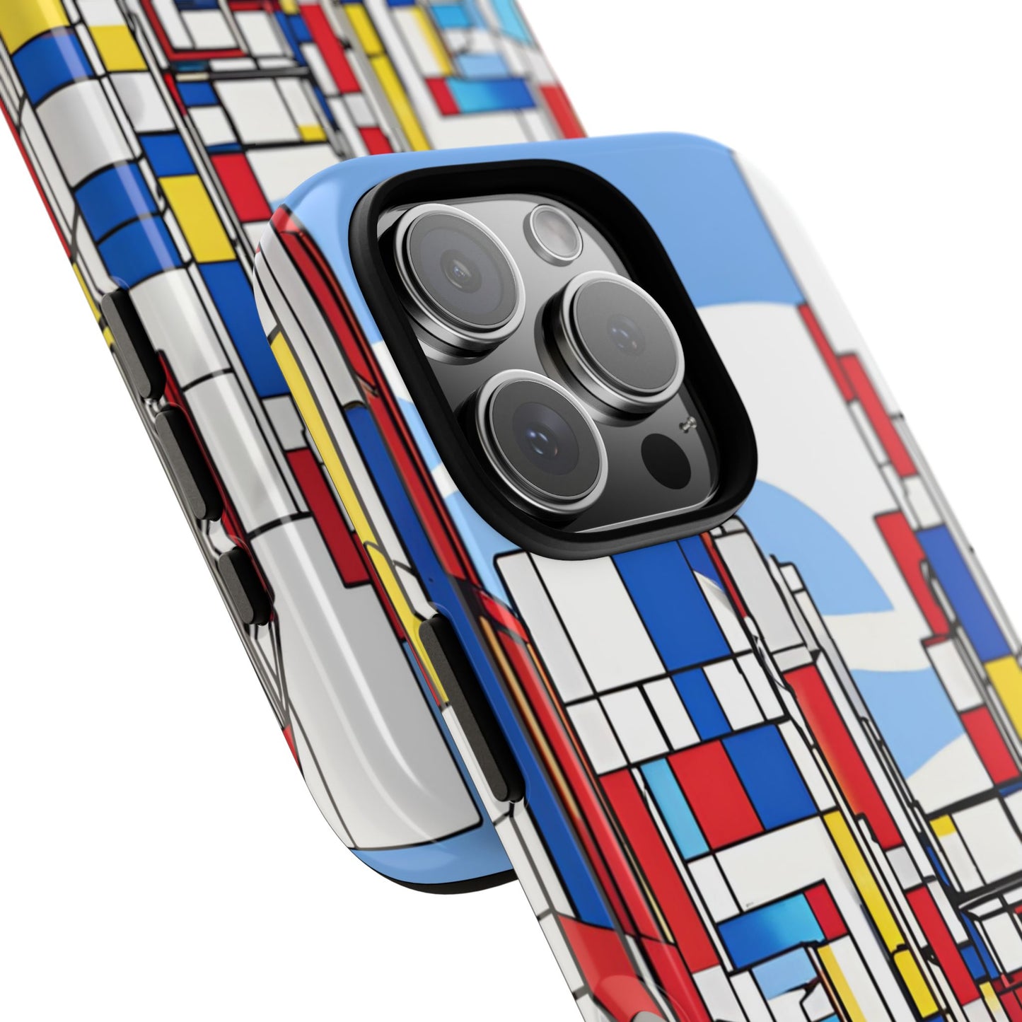 Square City | Coque résistante double protection - inspiration Mondrian
