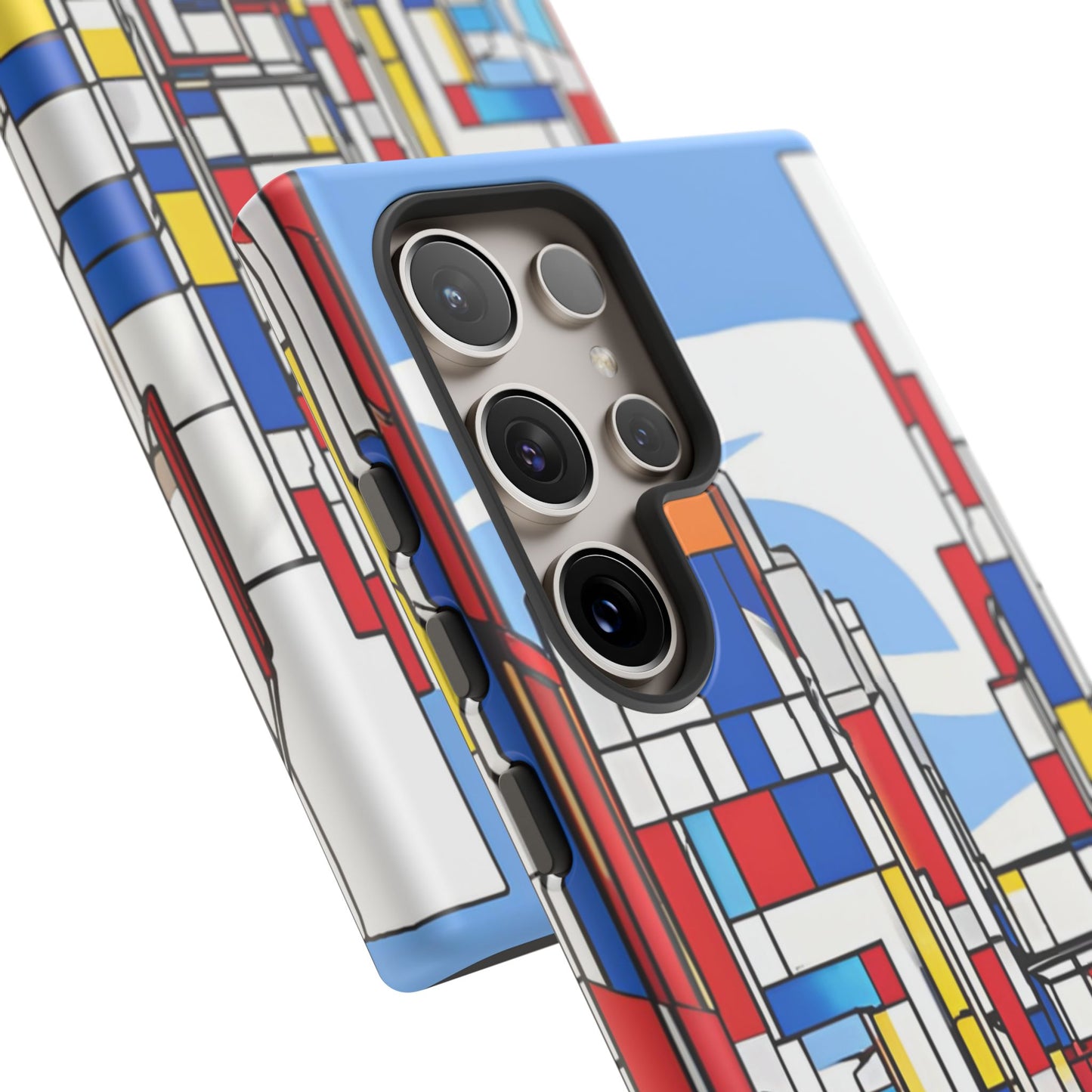 Square City | Coque résistante double protection - inspiration Mondrian