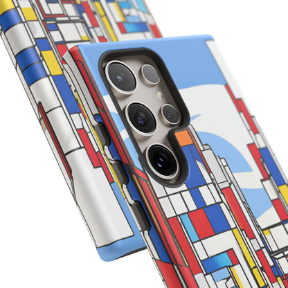 Square City | Coque résistante double protection - inspiration Mondrian