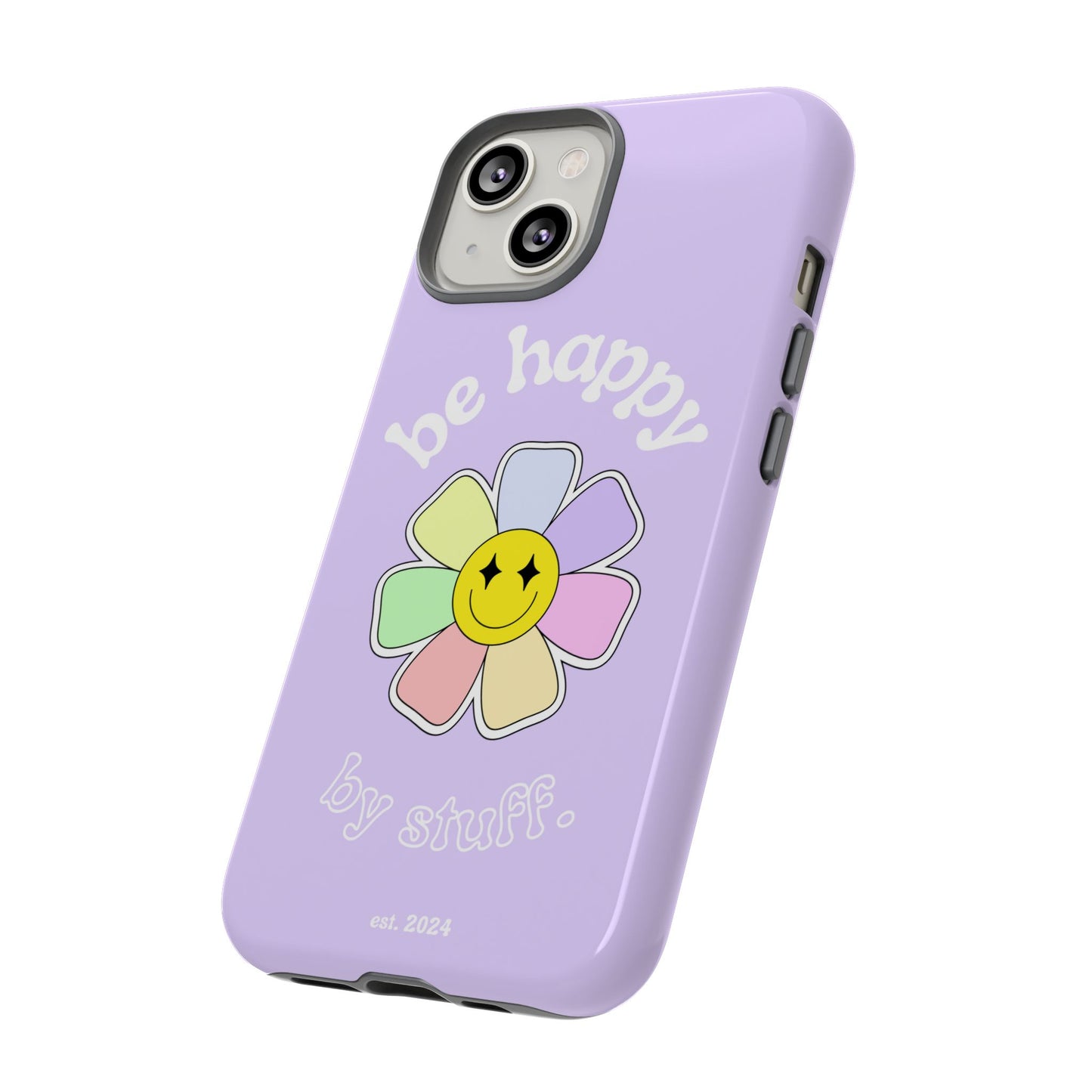 Be Happy Case | Coque résistante double protection avec Design Fleur Colorée