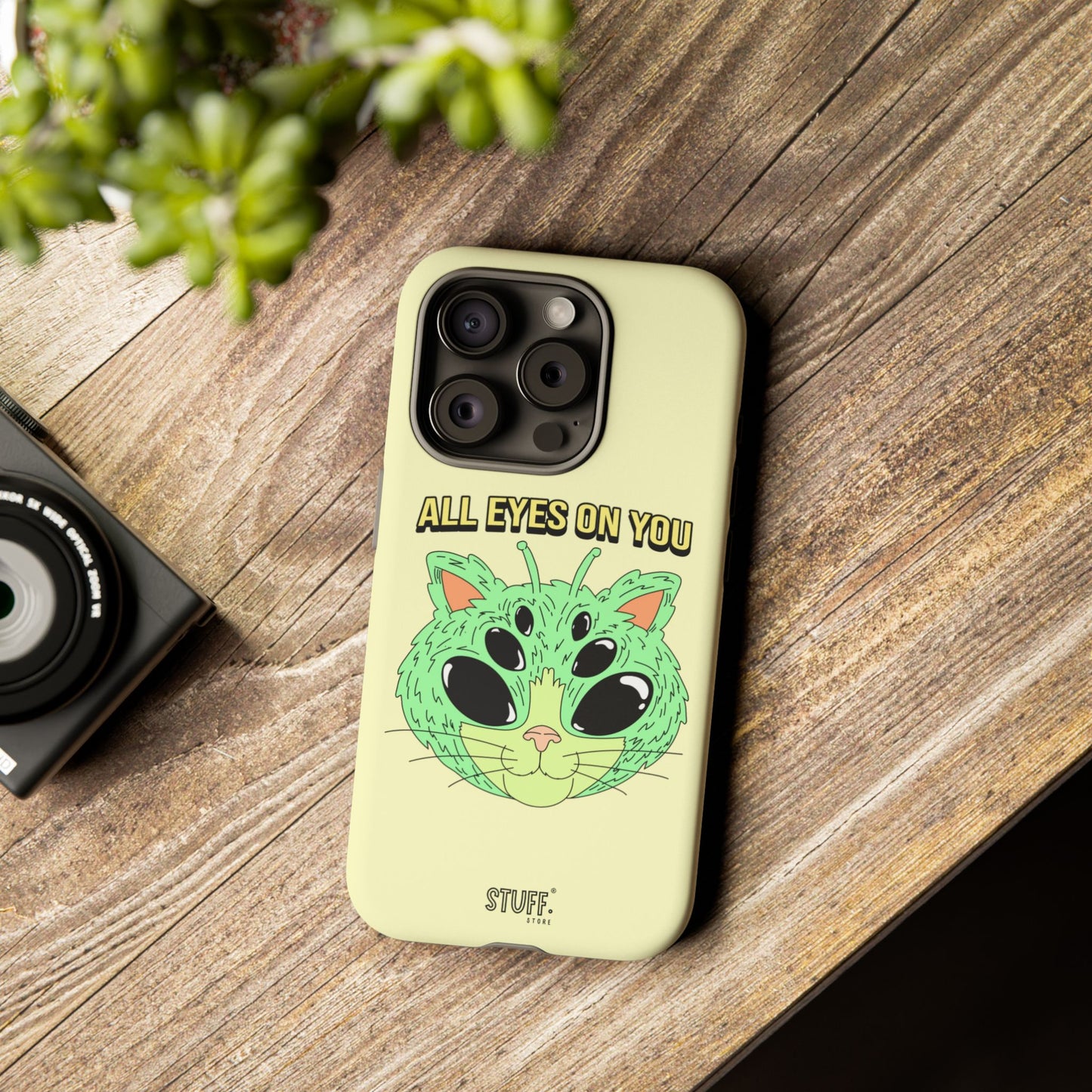 All Eyes on You Case | Coque résistante double protection avec Design Alien drôle