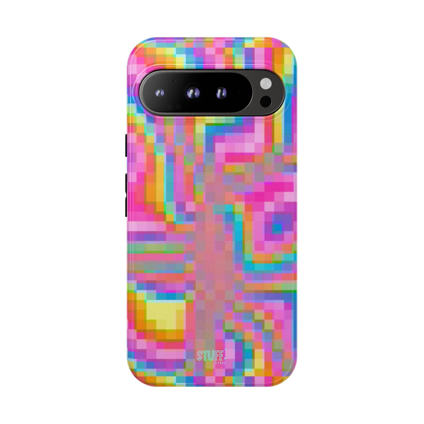 Pixel Case | Coque résistante double protection anti-choc - Motif pixels colorés