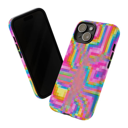 Pixel Case | Coque résistante double protection anti-choc - Motif pixels colorés