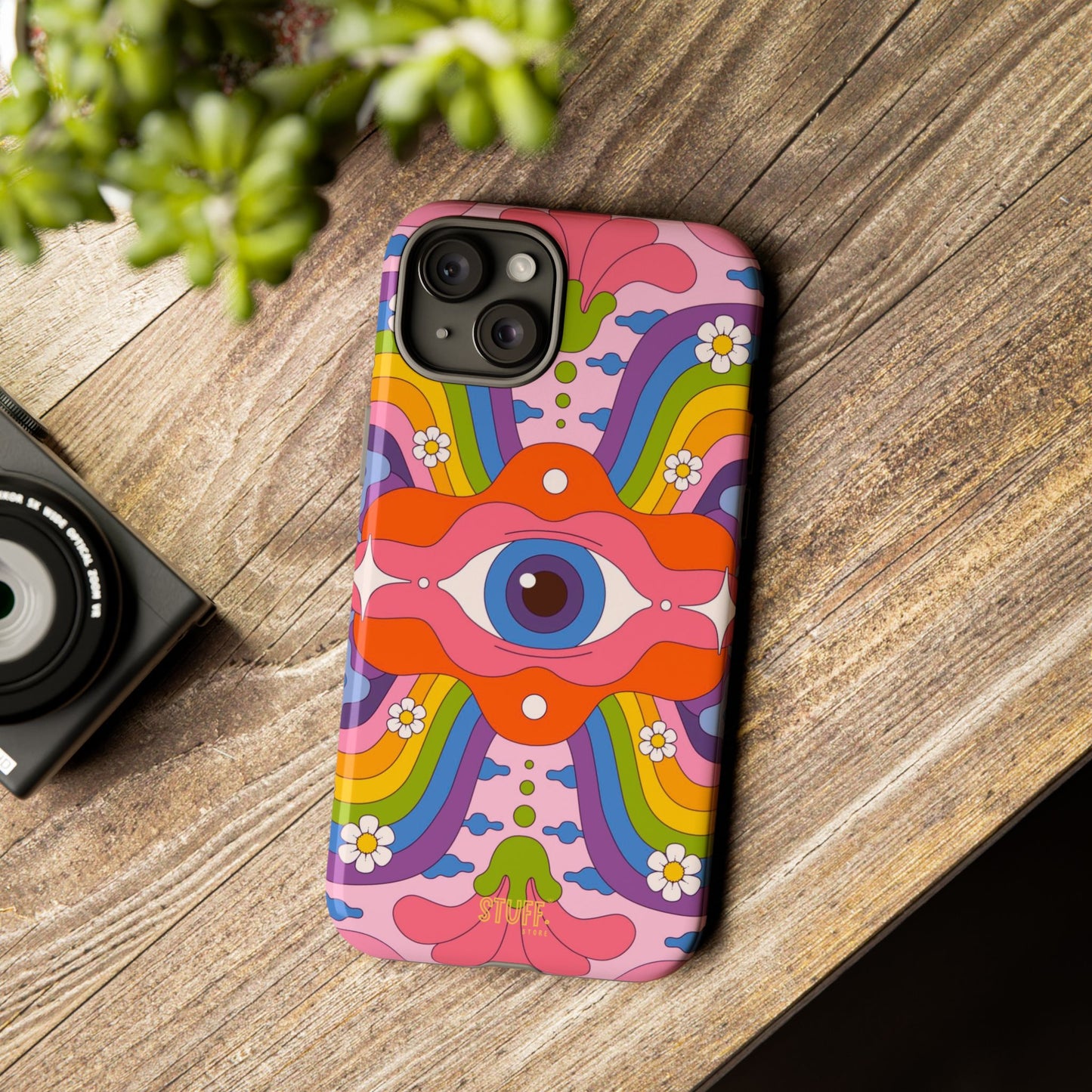 Psych Case | Coque résistante double protection avec Design Psychédélique coloré
