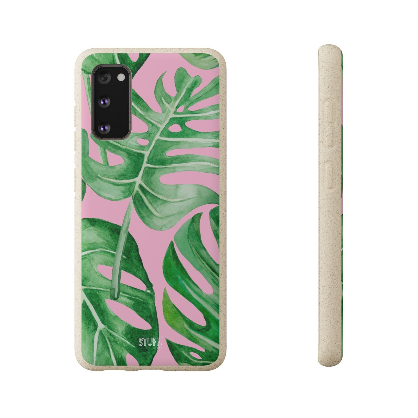 Monstera Case | Eco-Friendly Bamboo and Bioplastic Shell Monstera Leaves Pattern - Available with Gift Packaging