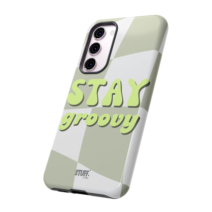 Groovy Case | Coque résistante double protection avec Design Rétro en Damier - Vert