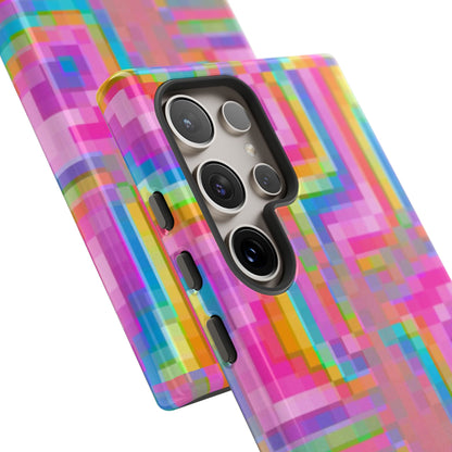Pixel Case | Coque résistante double protection anti-choc - Motif pixels colorés