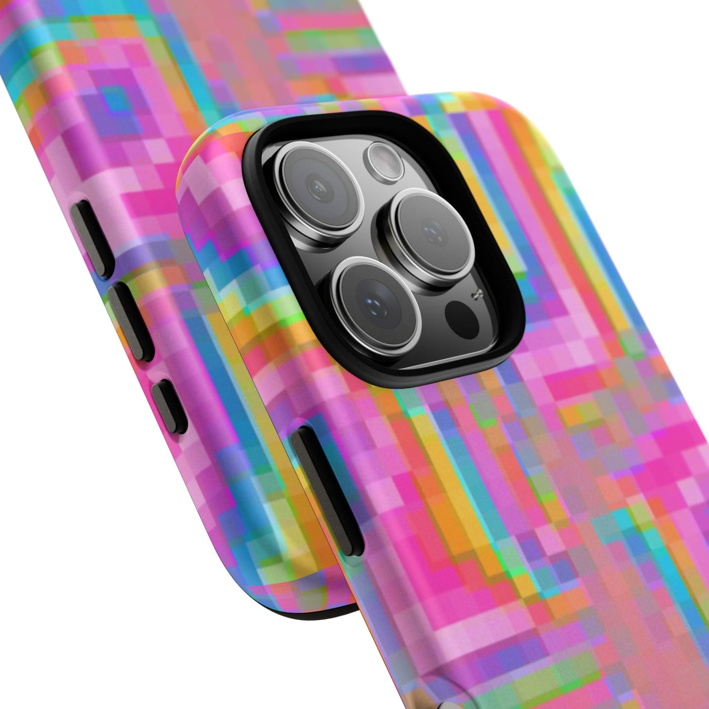 Pixel Case | Coque résistante double protection anti-choc - Motif pixels colorés