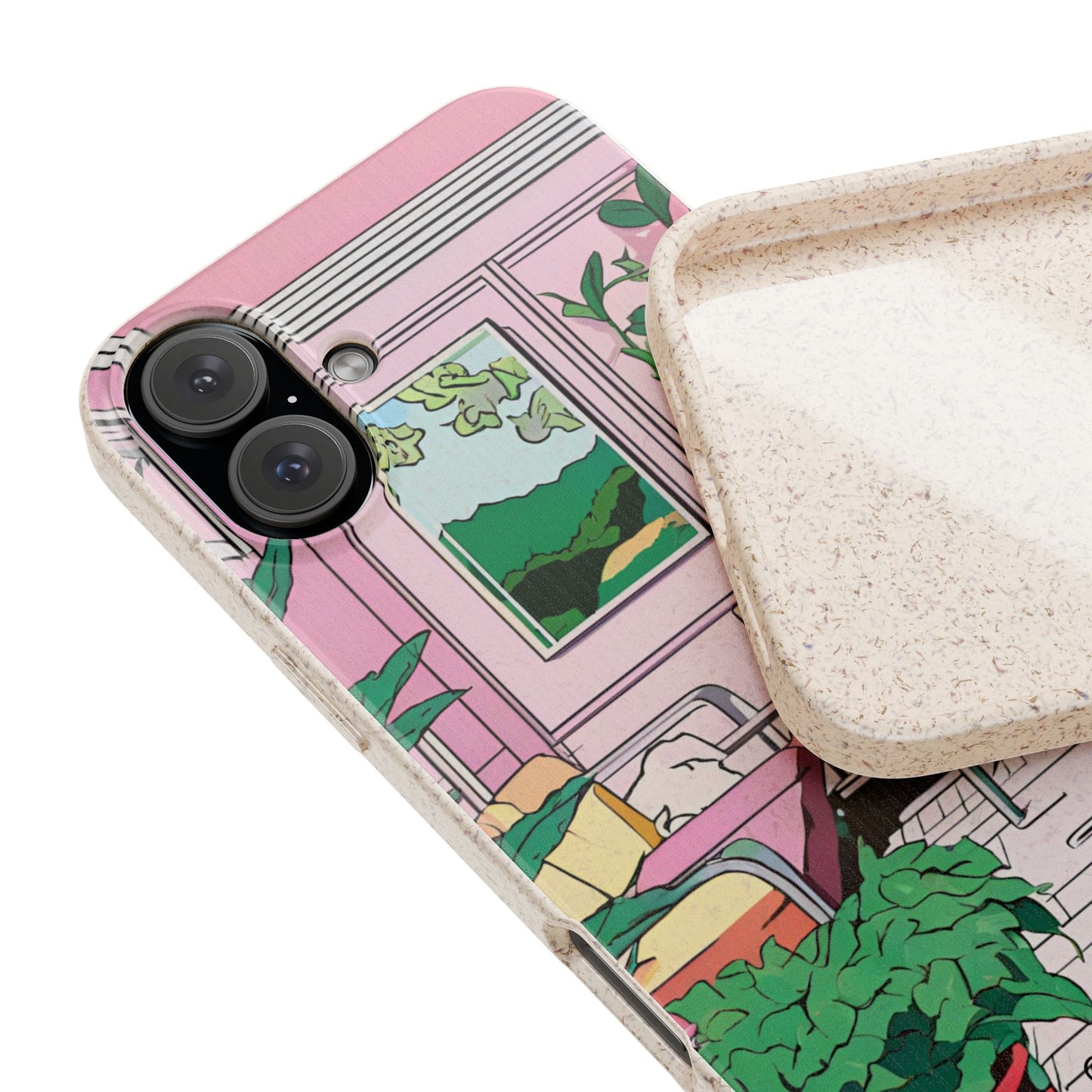 Plant Pop Case | Coque biodégradable en bambou et bioplastique avec design coloré | Parfait pour les amoureux des plantes - Avec emballage cadeau