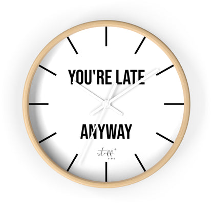 T'es Quand Même En Retard" Wall Clock | Clean Design and Casual Humor