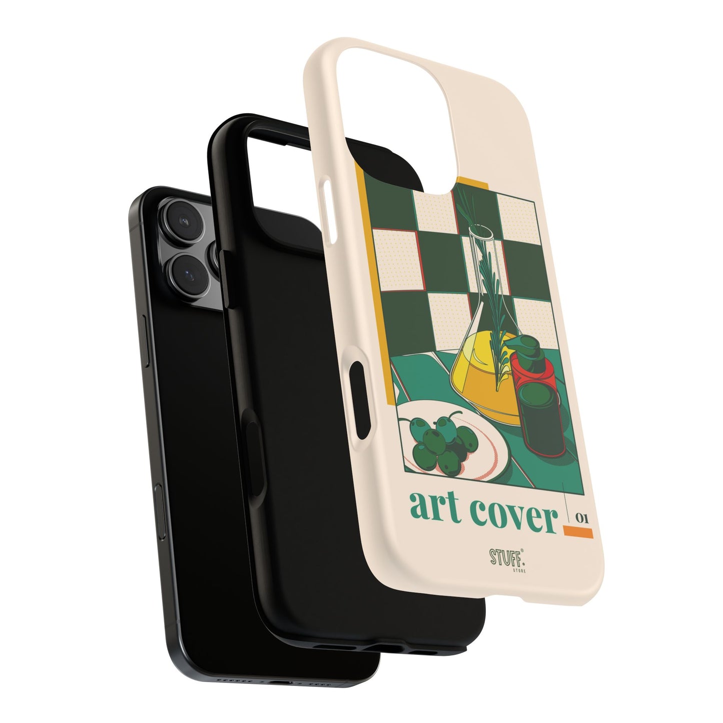 Olio d'Amore Case | Coque résistante double protection avec Design artistique Rétro