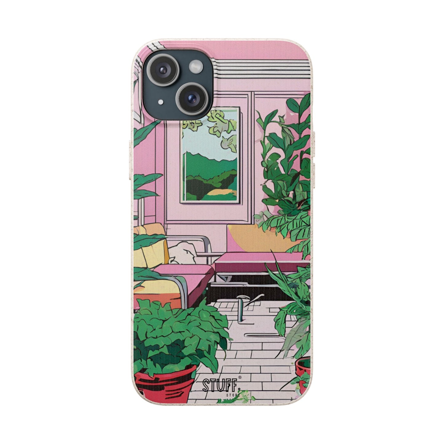Plant Pop Case | Coque biodégradable en bambou et bioplastique avec design coloré | Parfait pour les amoureux des plantes - Avec emballage cadeau