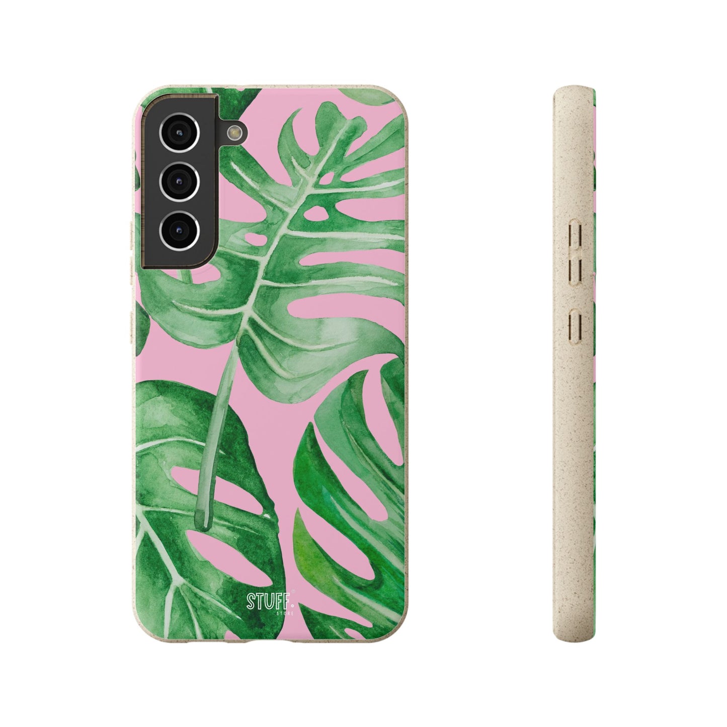 Monstera Case | Eco-Friendly Bamboo and Bioplastic Shell Monstera Leaves Pattern - Available with Gift Packaging