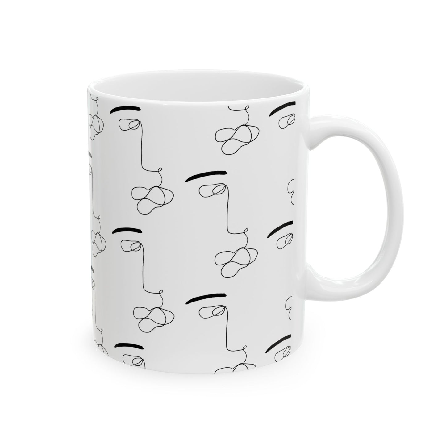 He's Art Cup | Mug en céramique avec design minimaliste – 330ml / 440ml