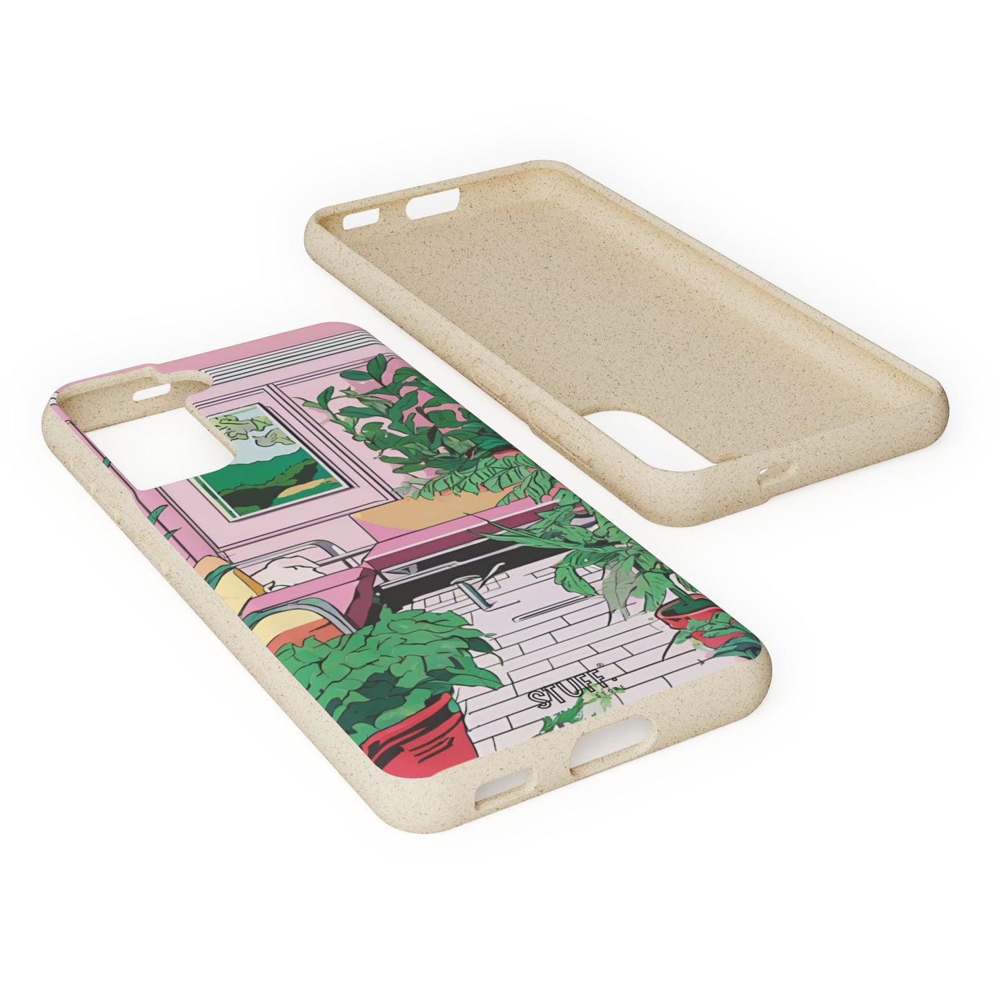 Plant Pop Case | Coque biodégradable en bambou et bioplastique avec design coloré | Parfait pour les amoureux des plantes - Avec emballage cadeau