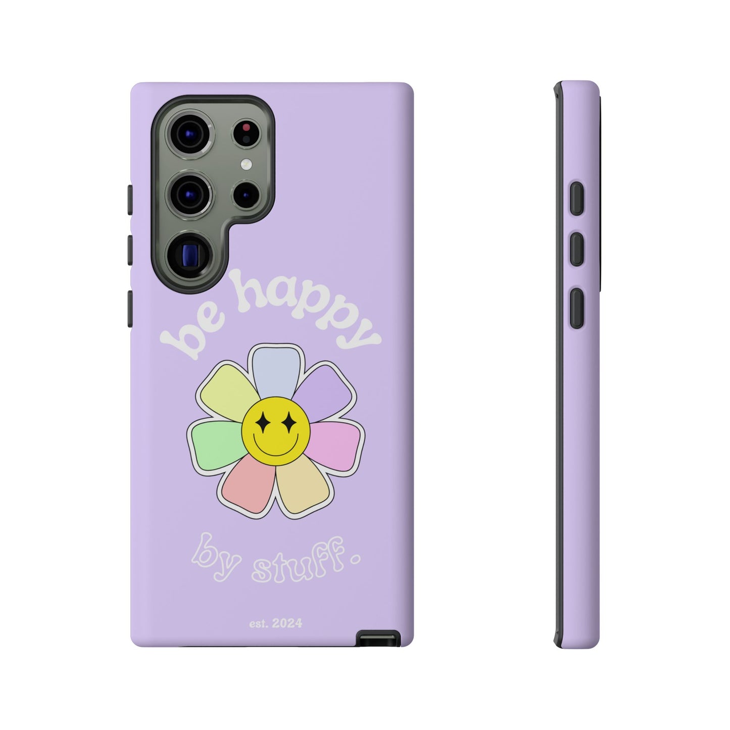 Be Happy Case | Coque résistante double protection avec Design Fleur Colorée