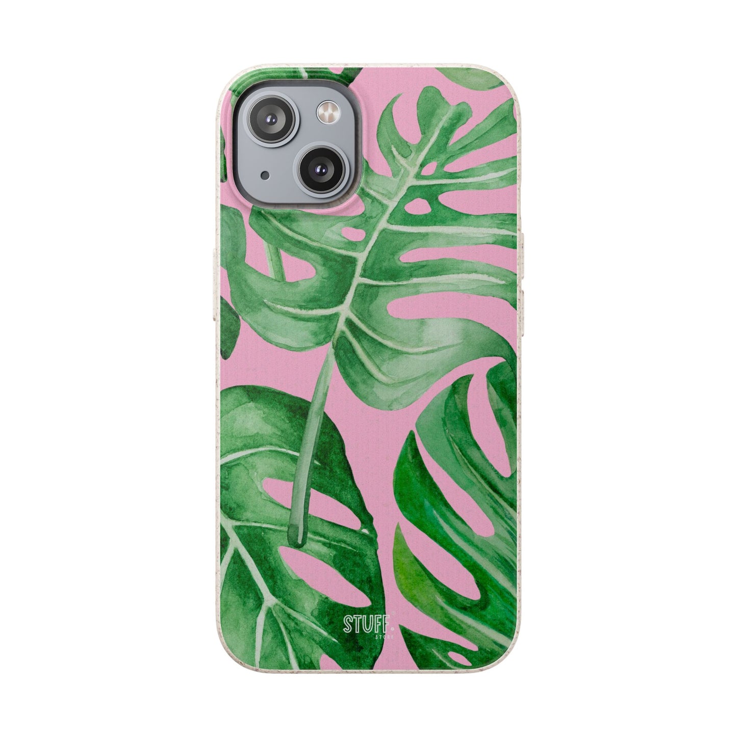 Monstera Case | Eco-Friendly Bamboo and Bioplastic Shell Monstera Leaves Pattern - Available with Gift Packaging