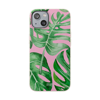 Monstera Case | Eco-Friendly Bamboo and Bioplastic Shell Monstera Leaves Pattern - Available with Gift Packaging