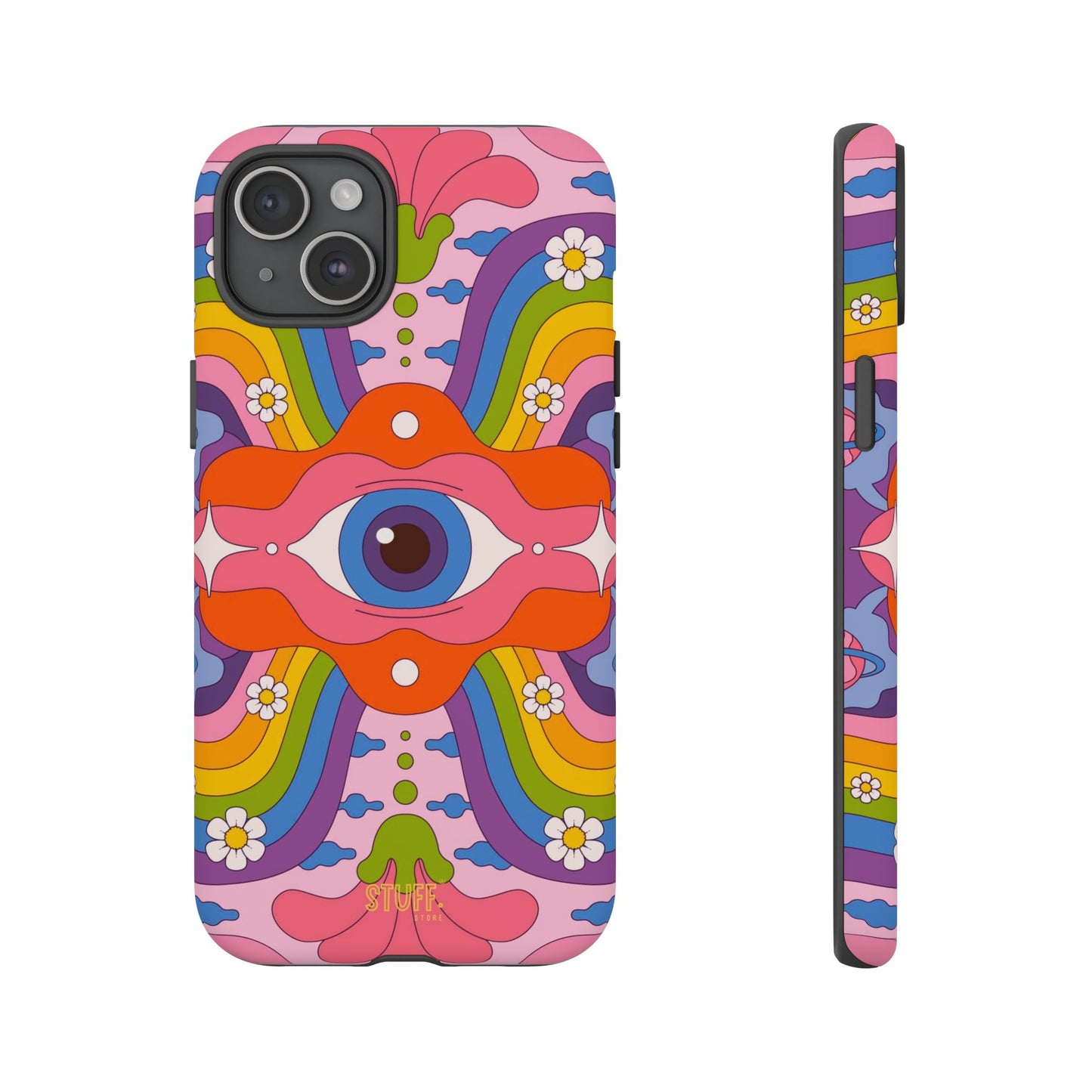 Psych Case | Coque résistante double protection avec Design Psychédélique coloré