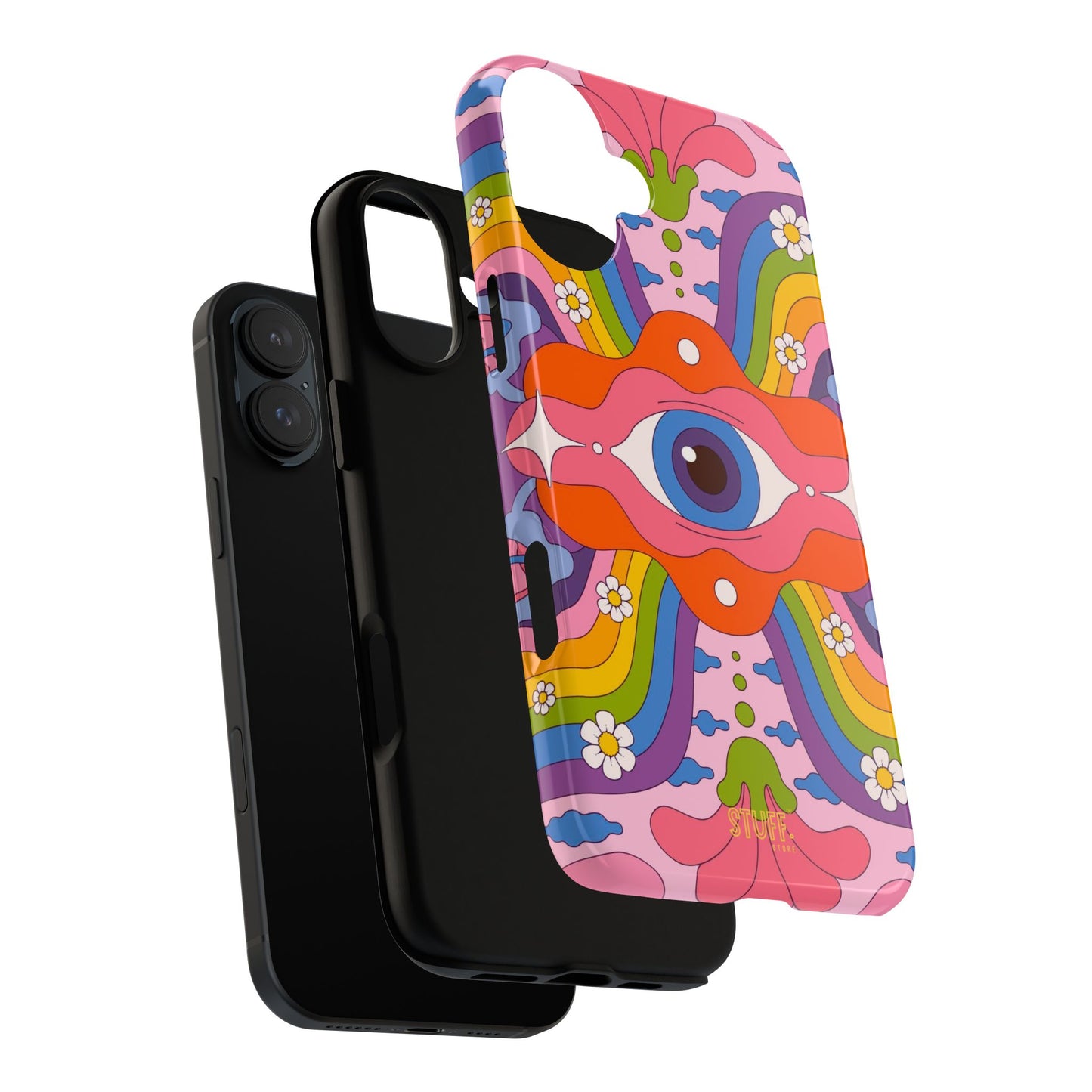 Psych Case | Coque résistante double protection avec Design Psychédélique coloré