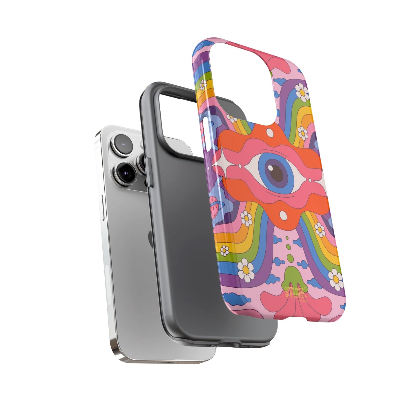 Psych Case | Coque résistante double protection avec Design Psychédélique coloré