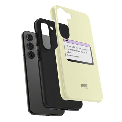 Window Case | Coque résistante à double protection avec citation – Design minimal & message puissant