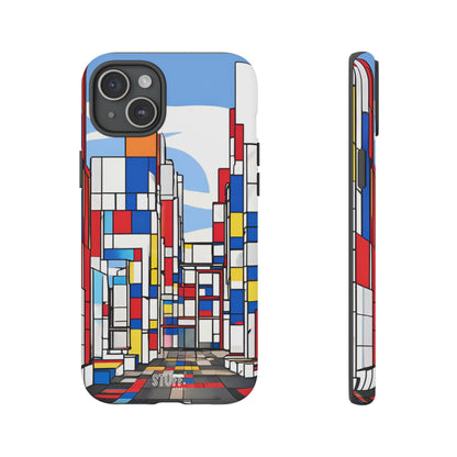 Square City | Coque résistante double protection - inspiration Mondrian