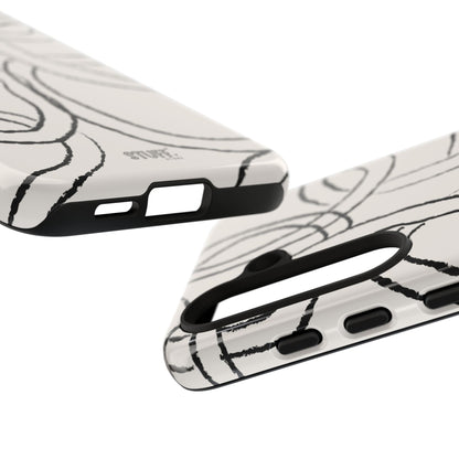 Doodly Case | Coque résistante double protection avec Design Gribouillis Minimaliste