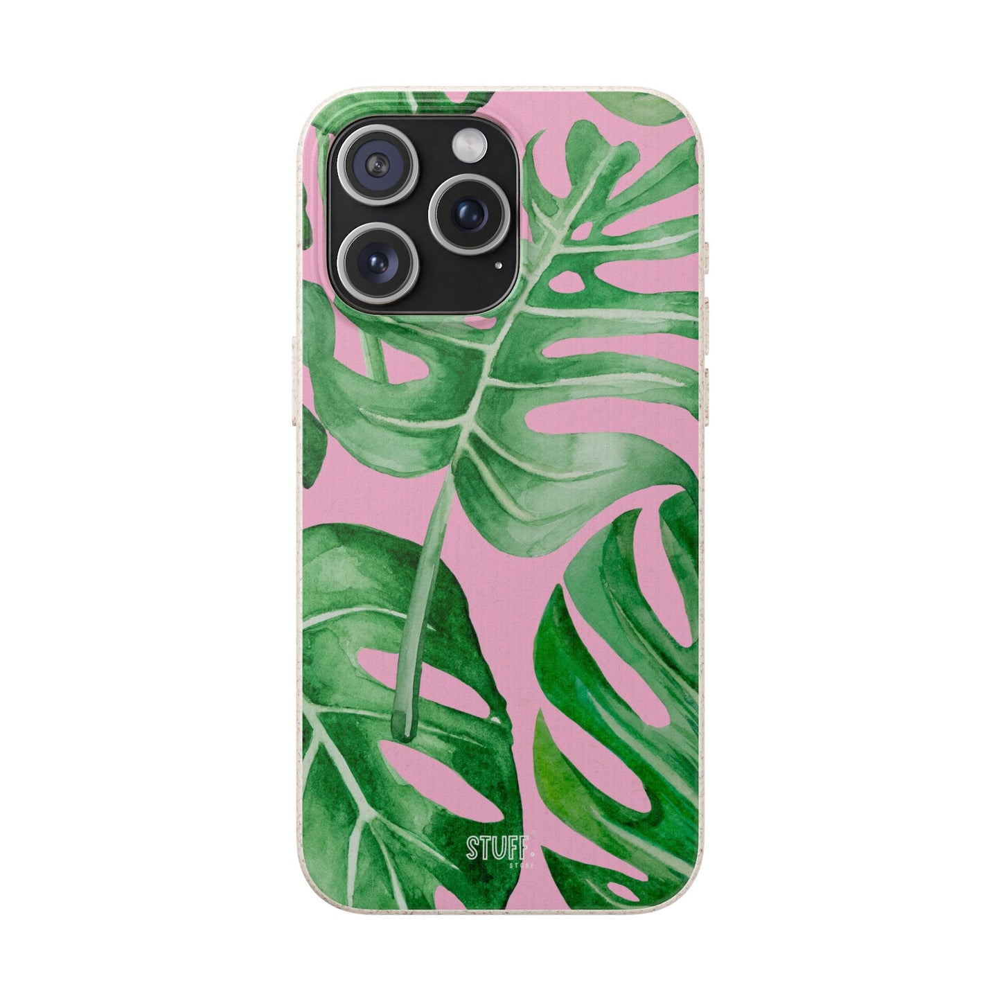 Monstera Case | Eco-Friendly Bamboo and Bioplastic Shell Monstera Leaves Pattern - Available with Gift Packaging