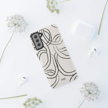 Doodly Case | Coque résistante double protection avec Design Gribouillis Minimaliste