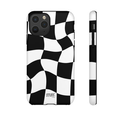 Checkers Case | Coque résistante double protection et Design en Damier déformé