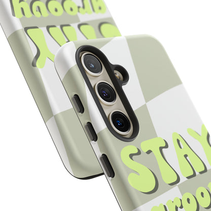 Groovy Case | Coque résistante double protection avec Design Rétro en Damier - Vert